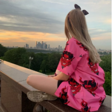 Evil Blouse Pink Loose Collared Bluzka Gothic T-Shirt Evil Blouse Pink Loose Collared Bluzka Gothic T-Shirt