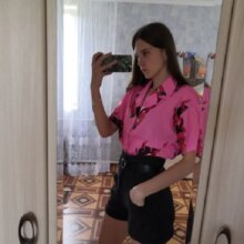 Evil Blouse Pink Loose Collared Bluzka Gothic T-Shirt Evil Blouse Pink Loose Collared Bluzka Gothic T-Shirt