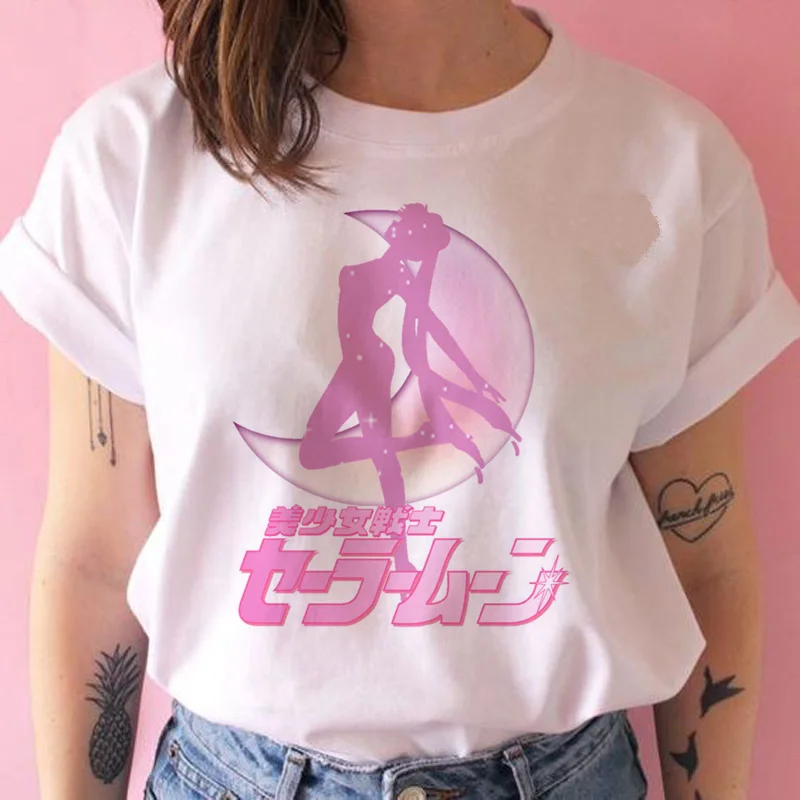 Sailor Moon Graphic Ulzzang Harajuku Casual T-Shirt For Women