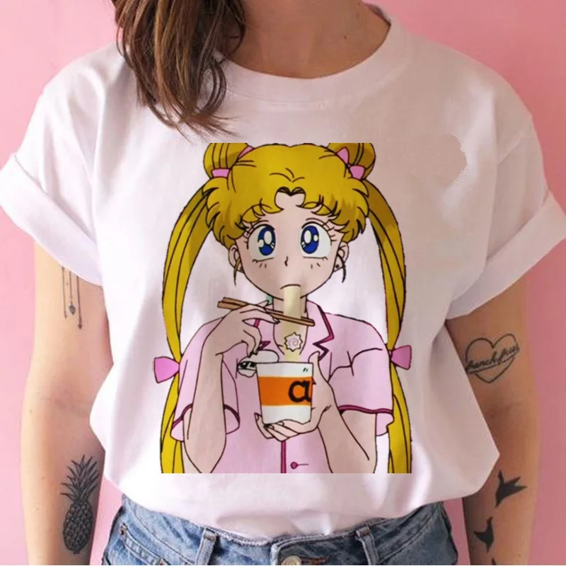 Sailor Moon Graphic Ulzzang Harajuku Casual T-Shirt For Women
