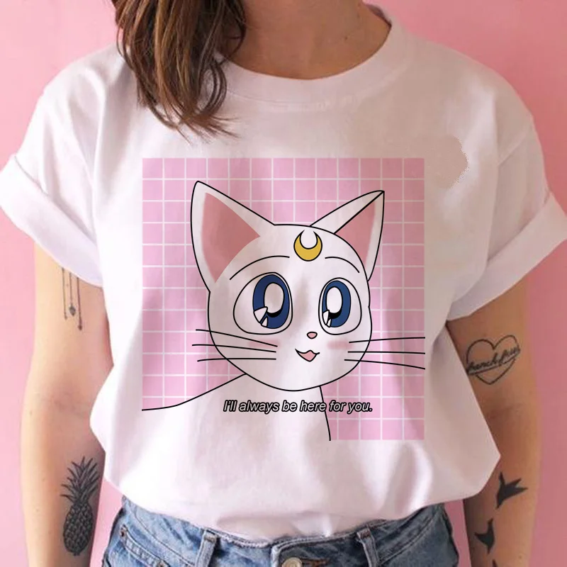 Sailor Moon Graphic Ulzzang Harajuku Casual T-Shirt For Women