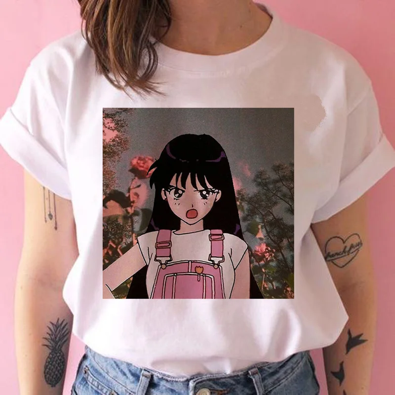 Sailor Moon Graphic Ulzzang Harajuku Casual T-Shirt For Women
