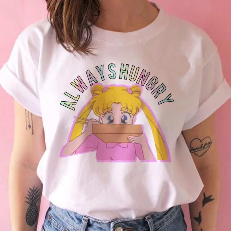 Sailor Moon Graphic Ulzzang Harajuku Casual T-Shirt For Women
