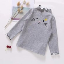 Cat Face Style Long-Sleeved T-Shirts For Kids Cat Face Style Long-Sleeved T-Shirts For Kids