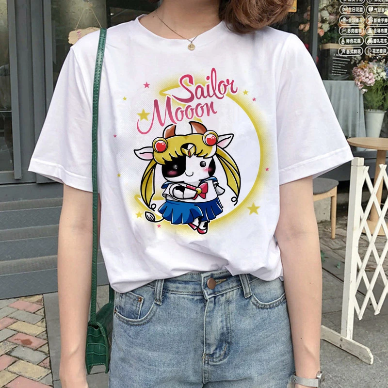 Kawaii  Aesthetic Cat Anime Sailor Moon 90s  Harajuku T-shirt