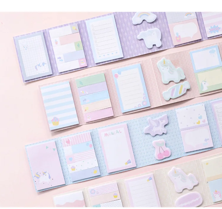 Kawaii Stationery Sumikko Gurashi/Unicorn Multi Folding Writing Memo Pad