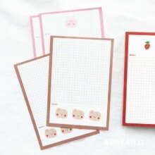 Kawaii Strawberry Rabbit/Bear Memo Pad Kawaii Strawberry Rabbit/Bear Memo Pad