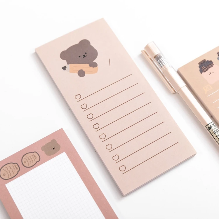 Kawaii Stationery Cookie Bear Memo Pad