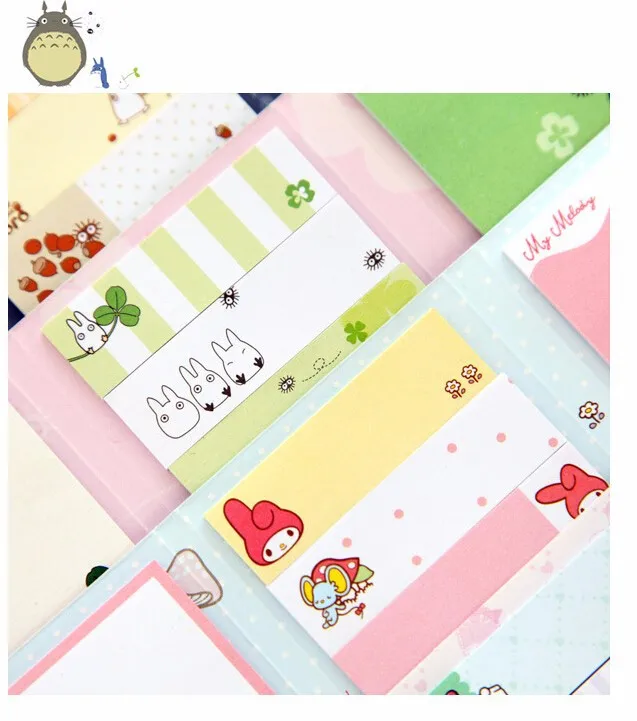 Kawaii Totoro & Melody 6 Folding Memo Sticky Notes
