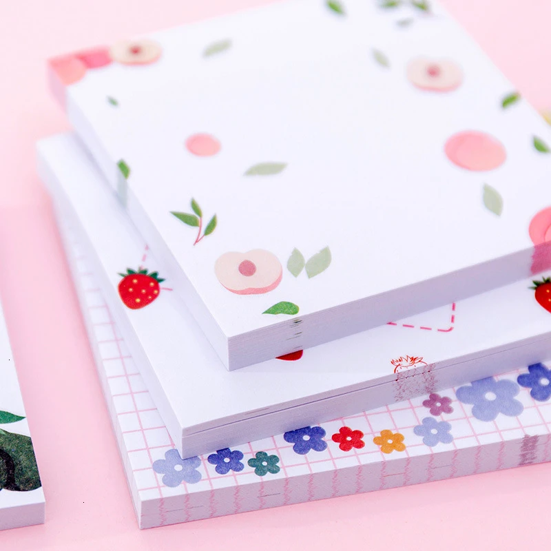 Kawaii Flower/Fruit Creative Memo Pad Sticky Notes Kawaii Flower/Fruit Creative Memo Pad Sticky Notes