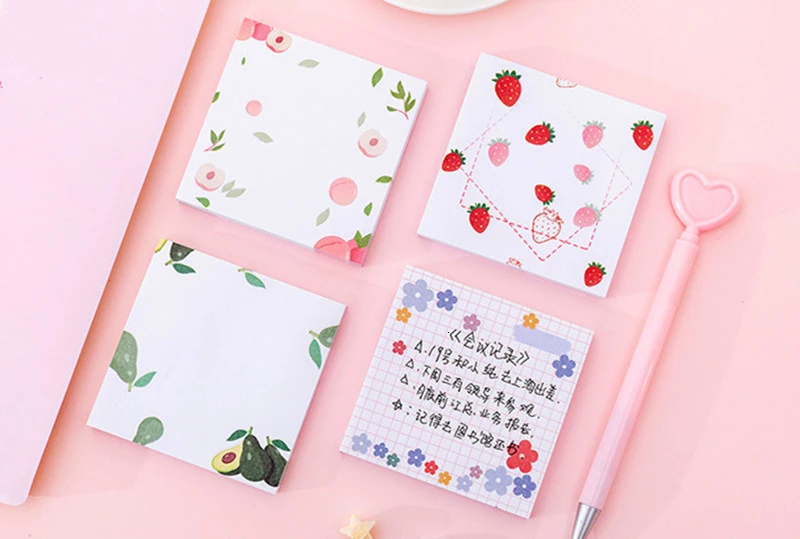Kawaii Flower/Fruit Creative Memo Pad Sticky Notes Kawaii Flower/Fruit Creative Memo Pad Sticky Notes