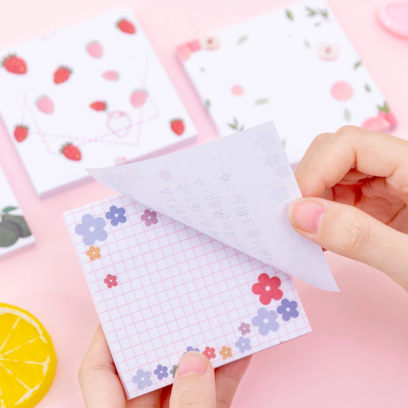 Kawaii Flower/Fruit Creative Memo Pad Sticky Notes Kawaii Flower/Fruit Creative Memo Pad Sticky Notes