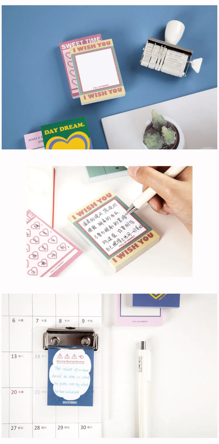 Kawaii Love Heart Sticky Note Memo Pad Kawaii Love Heart Sticky Note Memo Pad