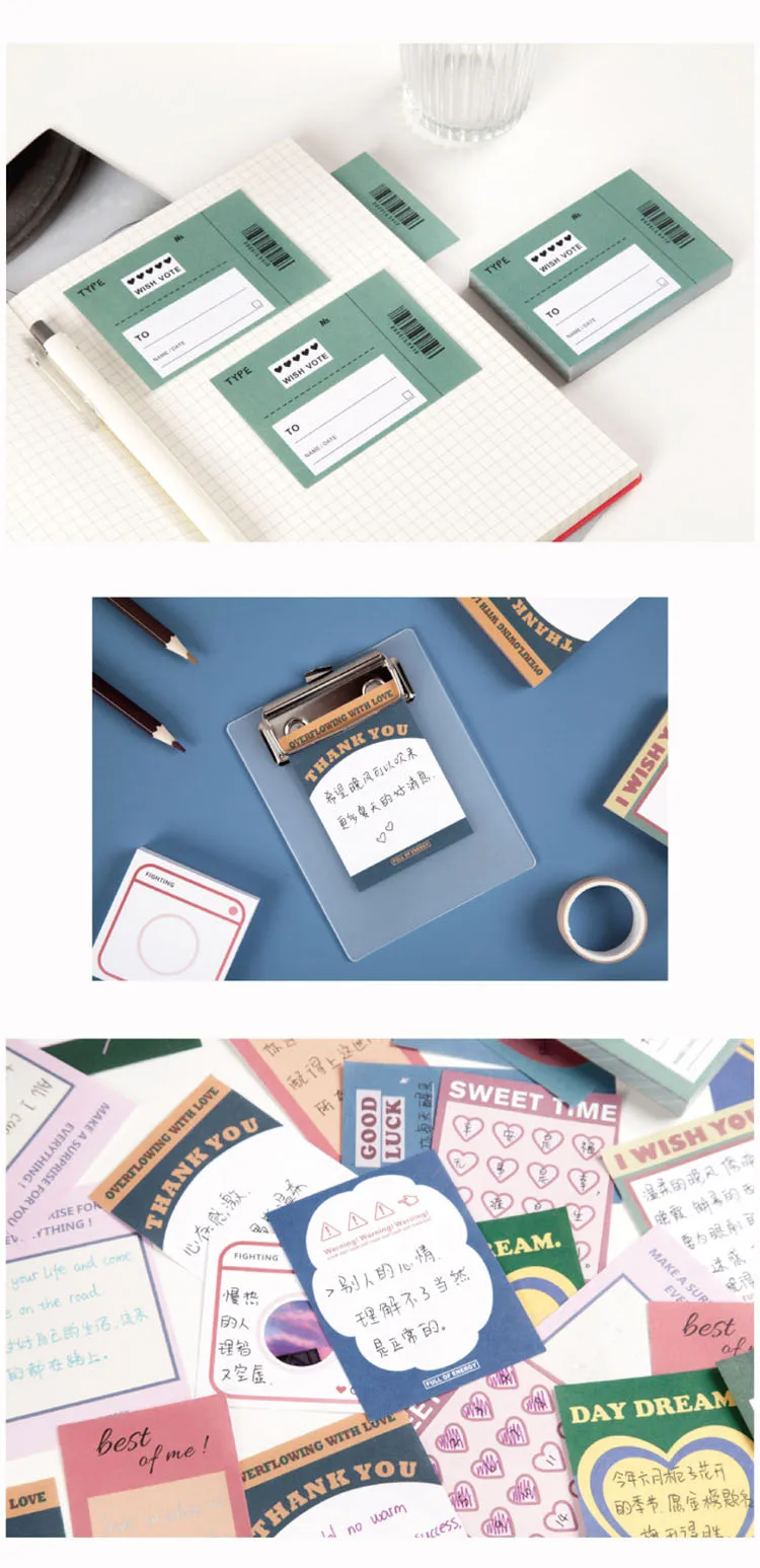 Kawaii Love Heart Sticky Note Memo Pad Kawaii Love Heart Sticky Note Memo Pad