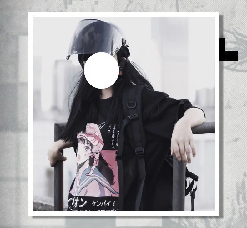 Harajuku Gothic Aesthetic Punk Dark Grunge Streetwear T-Shirt For Women