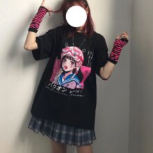 Harajuku Gothic Aesthetic Punk Dark Grunge Streetwear T-Shirt For Women Harajuku Gothic Aesthetic Punk Dark Grunge Streetwear T-Shirt For Women