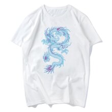 Dragon Pattern O-Neck Thirst Printing Casual Short-Sleeved T-Shirt Dragon Pattern O-Neck Thirst Printing Casual Short-Sleeved T-Shirt