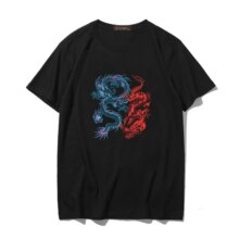 Dragon Pattern O-Neck Thirst Printing Casual Short-Sleeved T-Shirt Dragon Pattern O-Neck Thirst Printing Casual Short-Sleeved T-Shirt