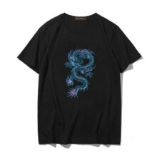 Dragon Pattern O-Neck Thirst Printing Casual Short-Sleeved T-Shirt Dragon Pattern O-Neck Thirst Printing Casual Short-Sleeved T-Shirt