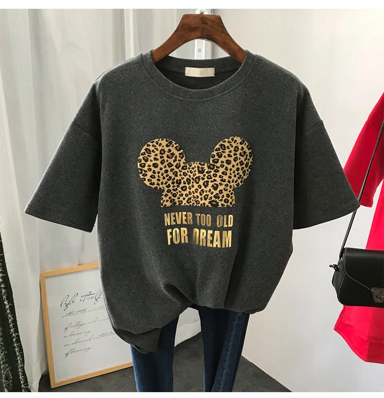 Cartoon Mouse Print Harajuku Casual T-Shirt