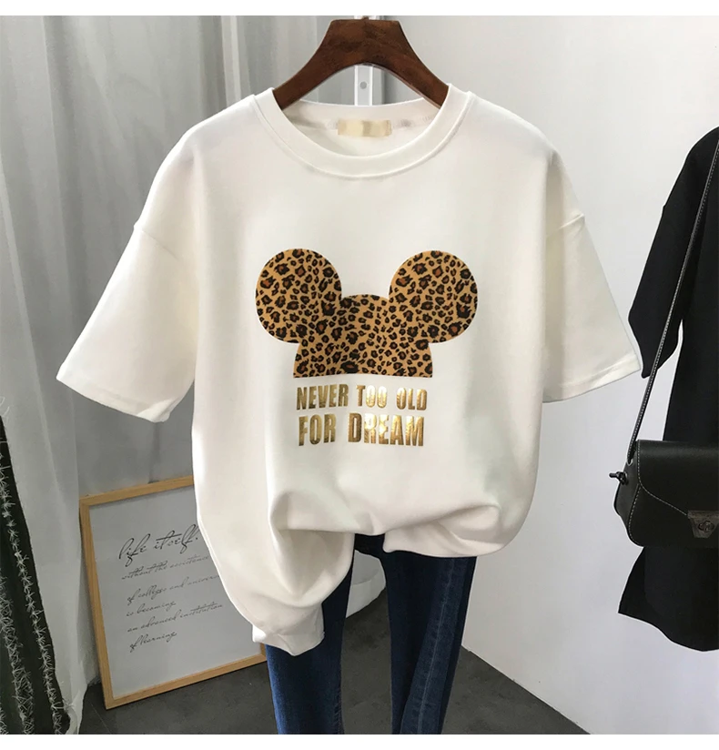 Cartoon Mouse Print Harajuku Casual T-Shirt