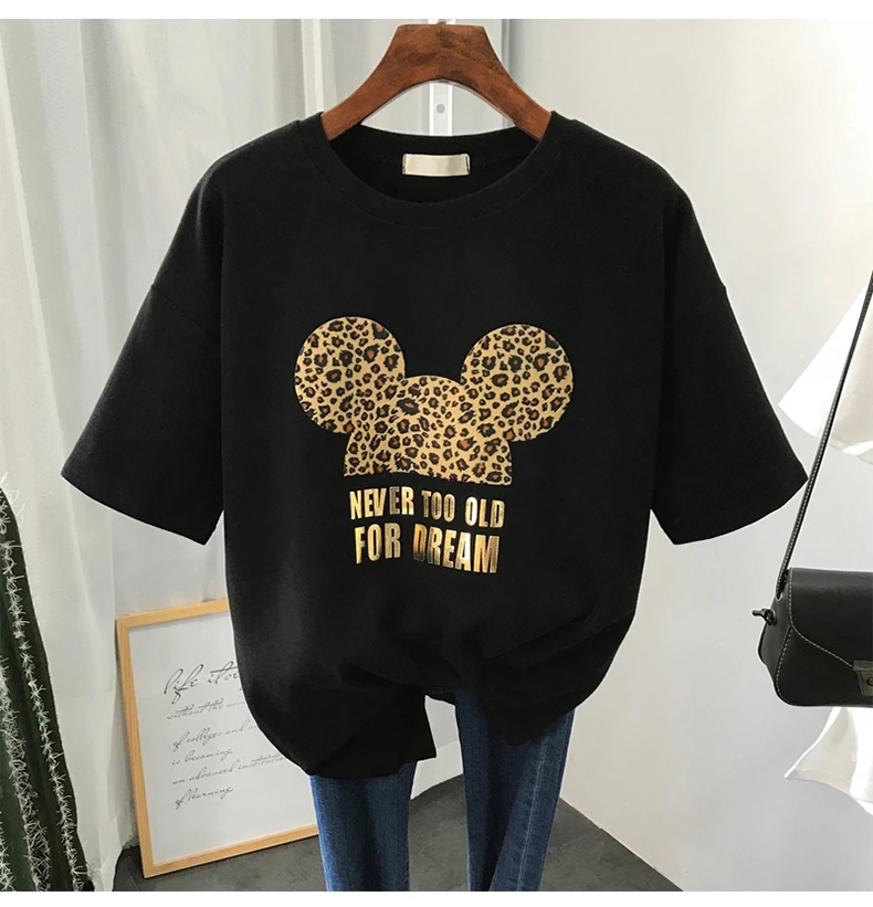 Cartoon Mouse Print Harajuku Casual T-Shirt