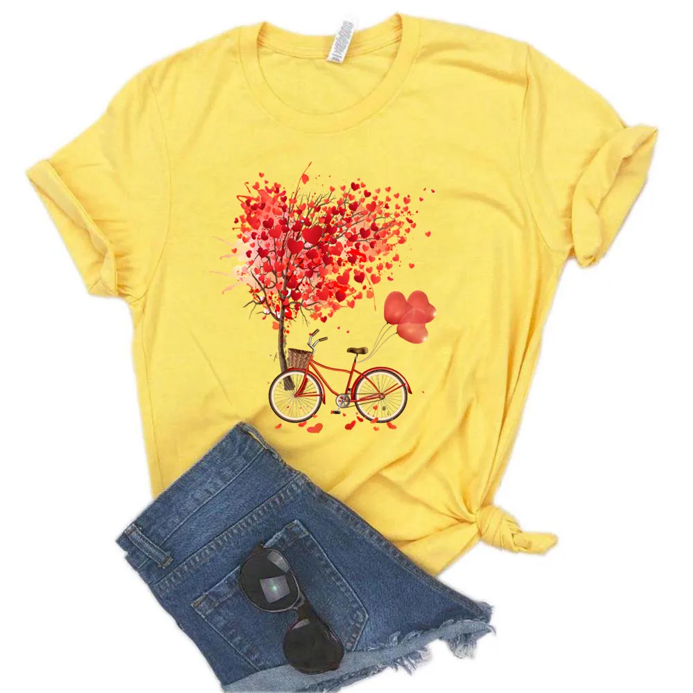 Kawaii Harajuku Bicycle Vogue Graphic T-Shirt For Women