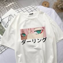 Darling In The Franxx Anime Harajuku Zero Two Beautiful Girl Print T-Shirt Darling In The Franxx Anime Harajuku Zero Two Beautiful Girl Print T-Shirt
