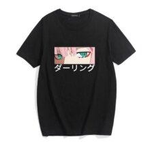 Darling In The Franxx Anime Harajuku Zero Two Beautiful Girl Print T-Shirt Darling In The Franxx Anime Harajuku Zero Two Beautiful Girl Print T-Shirt