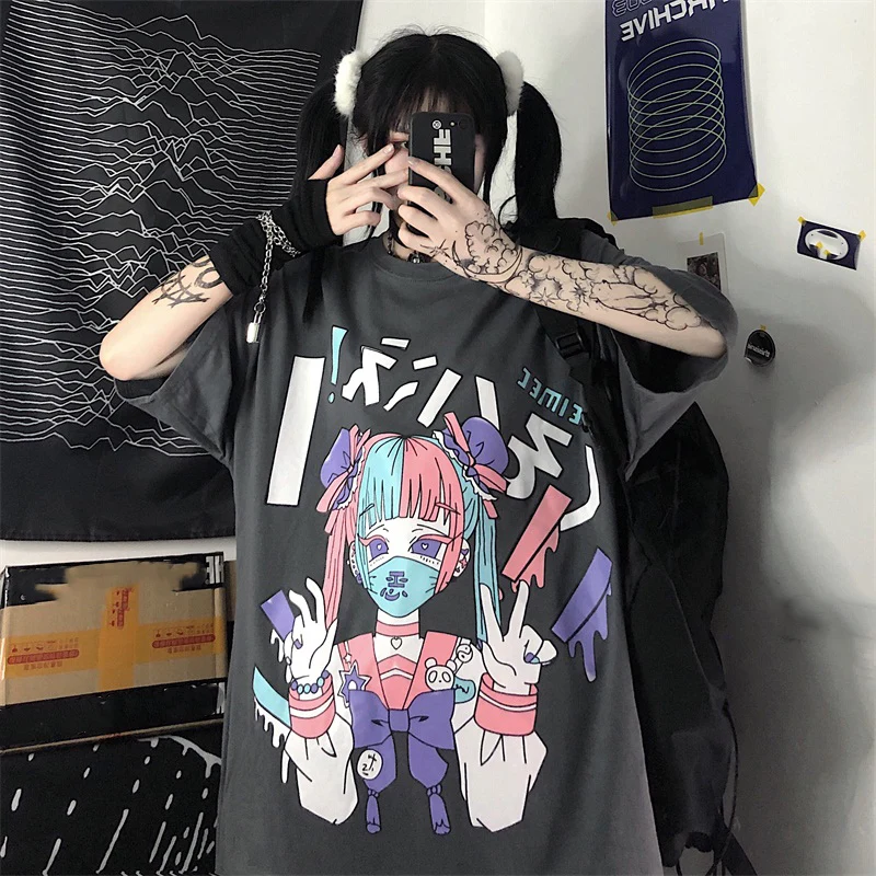Harajuku Punk Dark Grunge Streetwear Tshirts