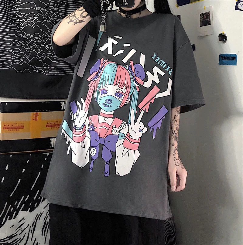 Harajuku Punk Dark Grunge Streetwear Tshirts