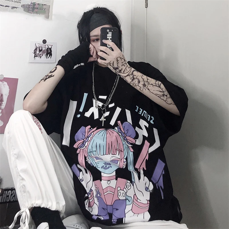 Harajuku Punk Dark Grunge Streetwear Tshirts