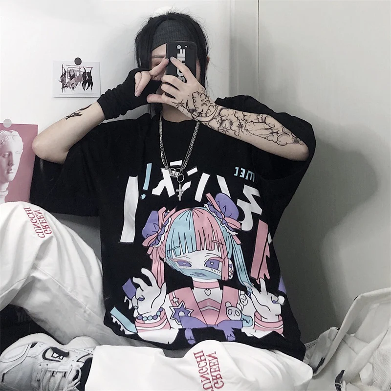 Harajuku Punk Dark Grunge Streetwear Tshirts