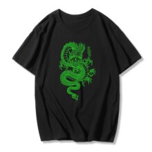 Chinese Dragon Print Oversize Casual T-Shirt For Women Chinese Dragon Print Oversize Casual T-Shirt For Women