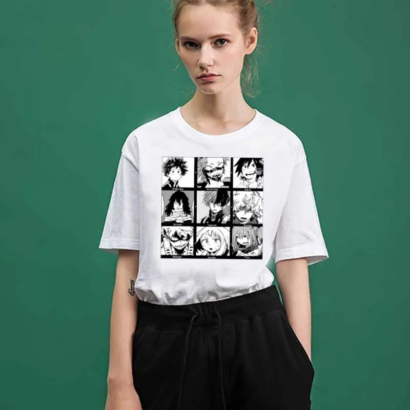 My Hero Academia Anime Print Casual Harajuku Loose & Short Sleeve T-Shirt
