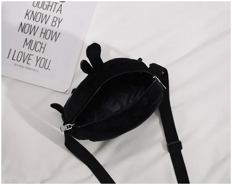 Faceless Man Cartoon Plush Small Shoulder Crossbody Bags
