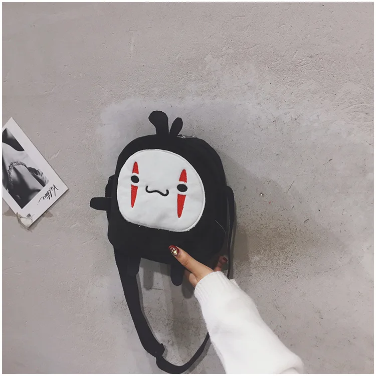 Faceless Man Cartoon Plush Small Shoulder Crossbody Bags