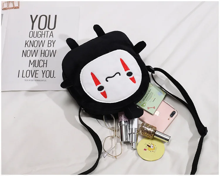 Faceless Man Cartoon Plush Small Shoulder Crossbody Bags