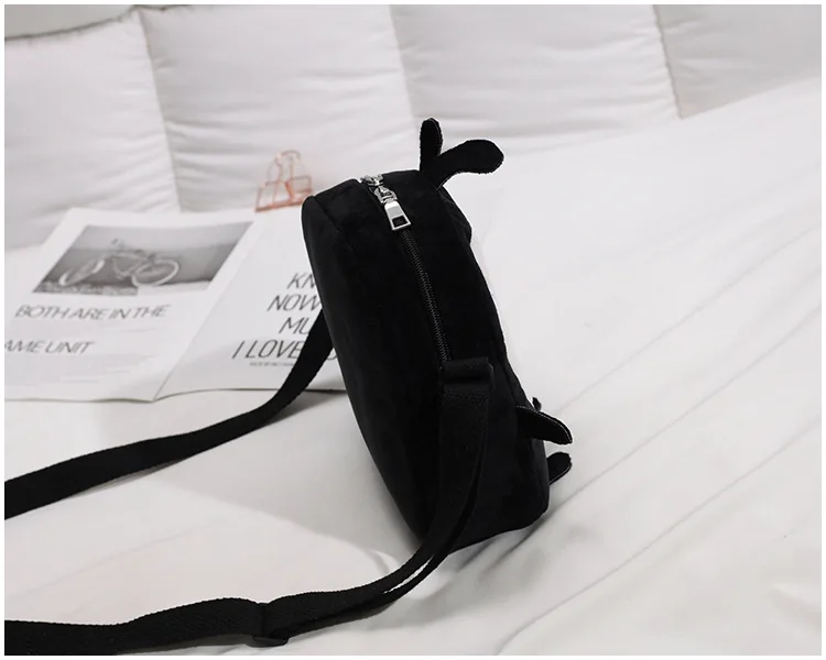 Faceless Man Cartoon Plush Small Shoulder Crossbody Bags