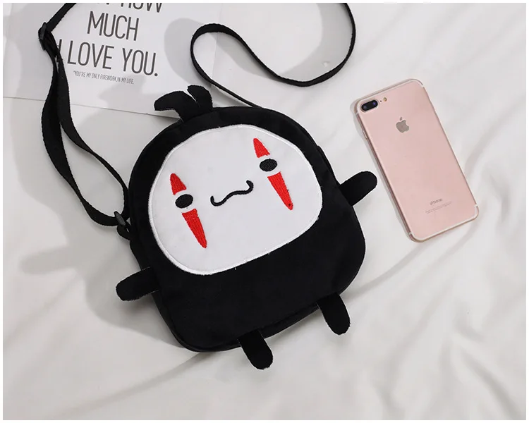 Faceless Man Cartoon Plush Small Shoulder Crossbody Bags