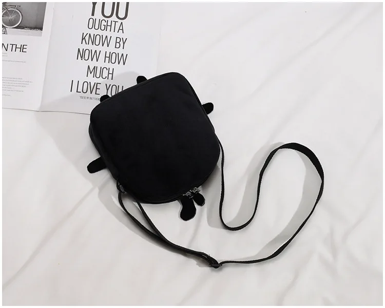 Faceless Man Cartoon Plush Small Shoulder Crossbody Bags