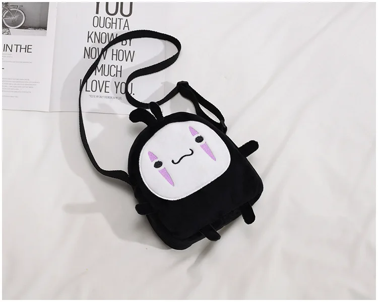 Faceless Man Cartoon Plush Small Shoulder Crossbody Bags