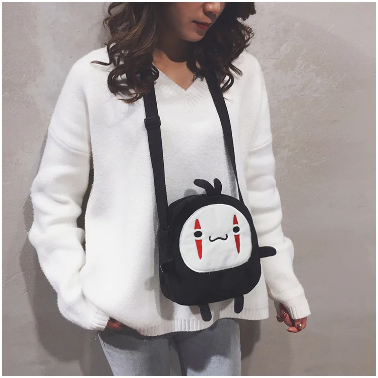 Faceless Man Cartoon Plush Small Shoulder Crossbody Bags