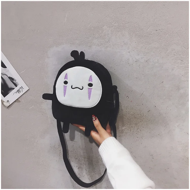 Faceless Man Cartoon Plush Small Shoulder Crossbody Bags