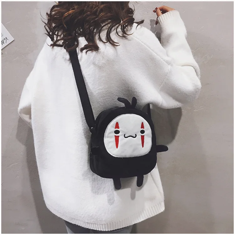 Faceless Man Cartoon Plush Small Shoulder Crossbody Bags