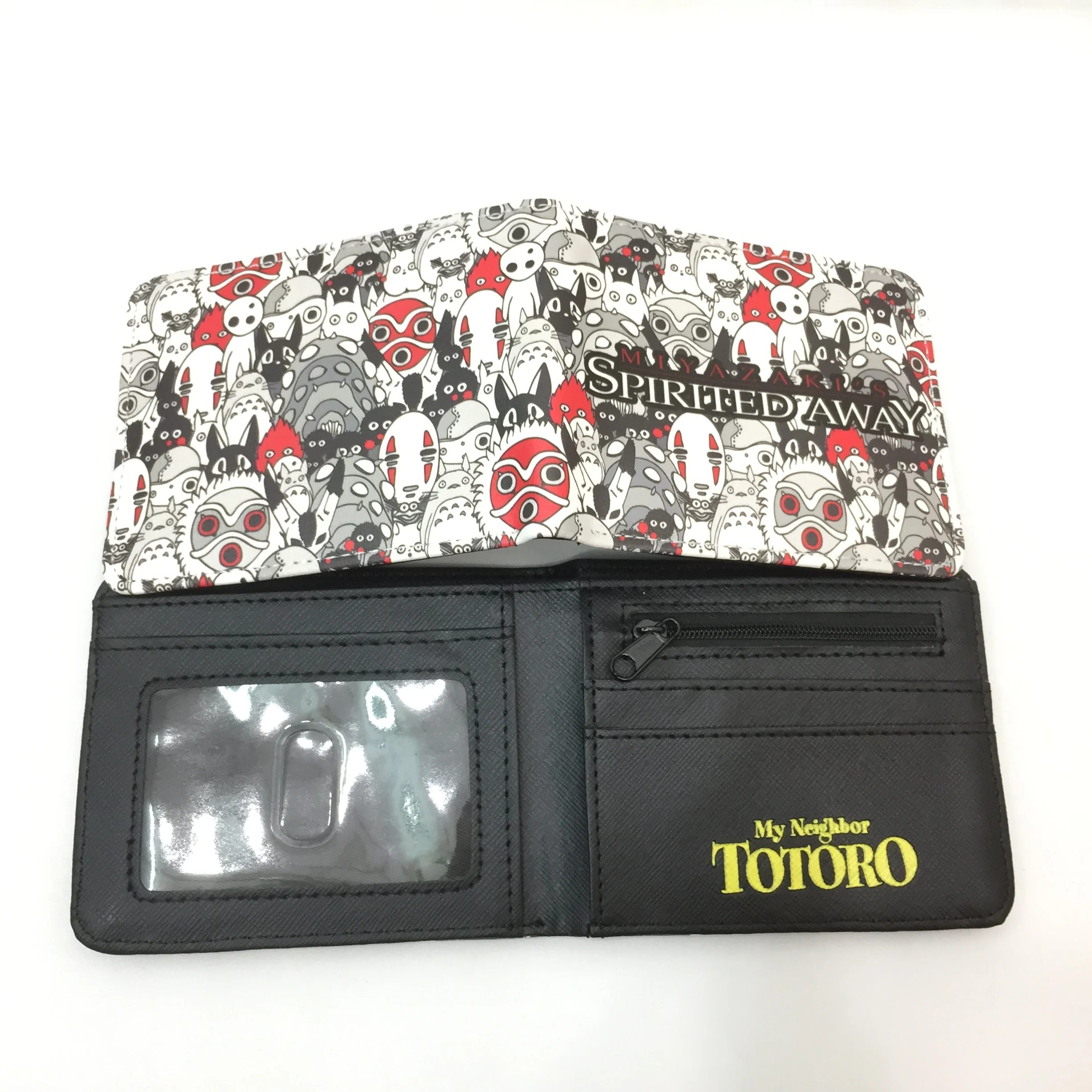 Cartoon Totoro Printed Canvas Short Wallet Cartoon Totoro Printed Canvas Short Wallet