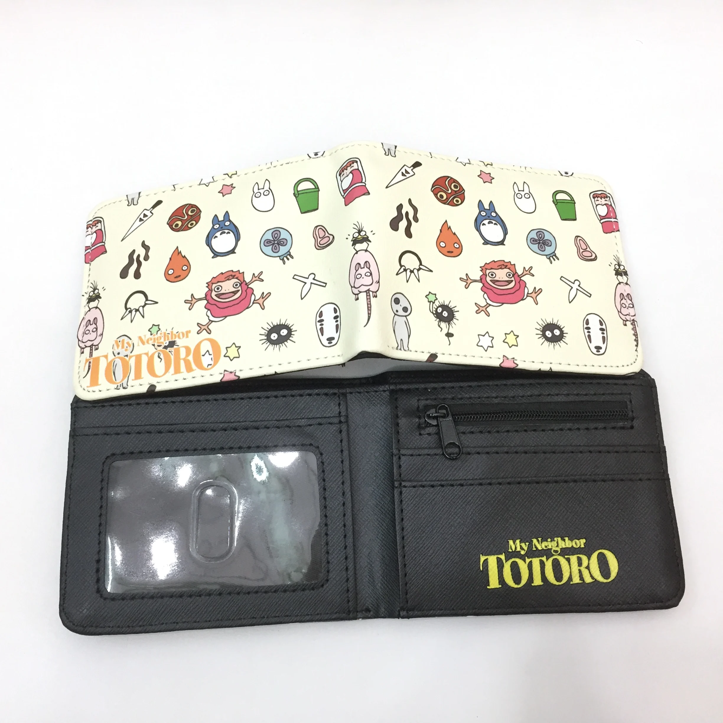 Cartoon Totoro Printed Canvas Short Wallet Cartoon Totoro Printed Canvas Short Wallet