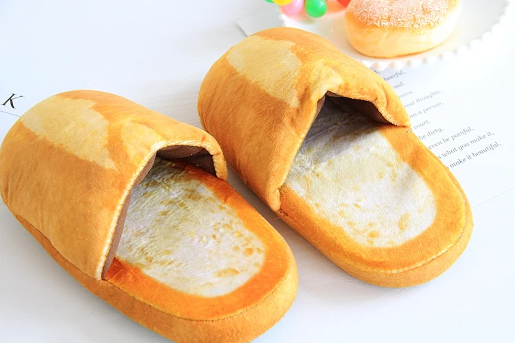 Simulation Bread Style Soft Warm Indoor Non-Slip Slippers