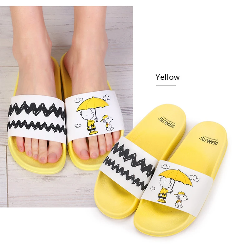Cartoon Style On Flip Flops Indoor Slippers