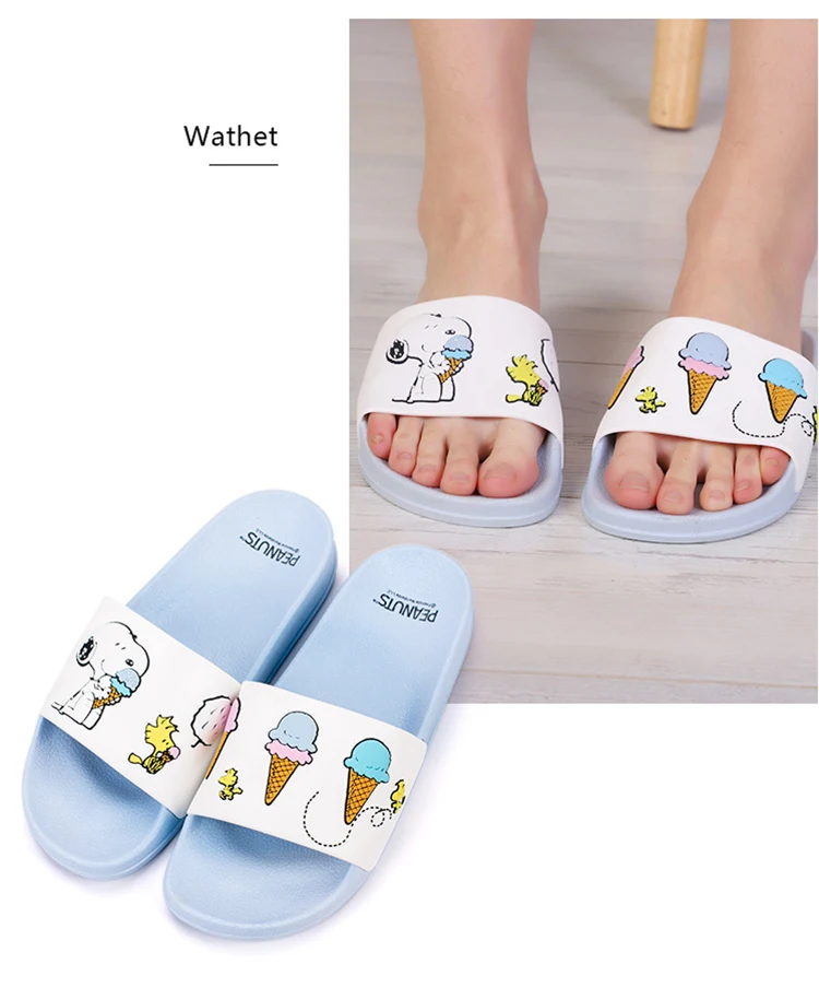 Cartoon Style On Flip Flops Indoor Slippers